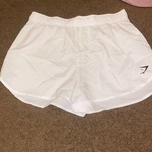 White Gymshark Athletic Shorts